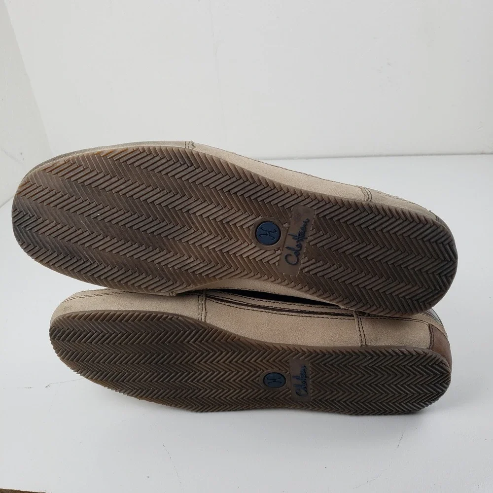 Cole Haan Men's 9 Brown Croc Embossed Leather‎ Suede Low Top Sneakers Shoes